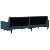 vidaXL Sofa Bed Blue Velvet, Wood, Plastic 2-Seater