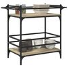 vidaXL Kitchen Trolley Sonoma Oak 32.3"x15.7"x30.9" Engineered Wood