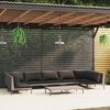vidaXL Garden Lounge Set Dark Grey Powder-coated steel Large