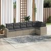 vidaXL Patio Sofa Set Light grey