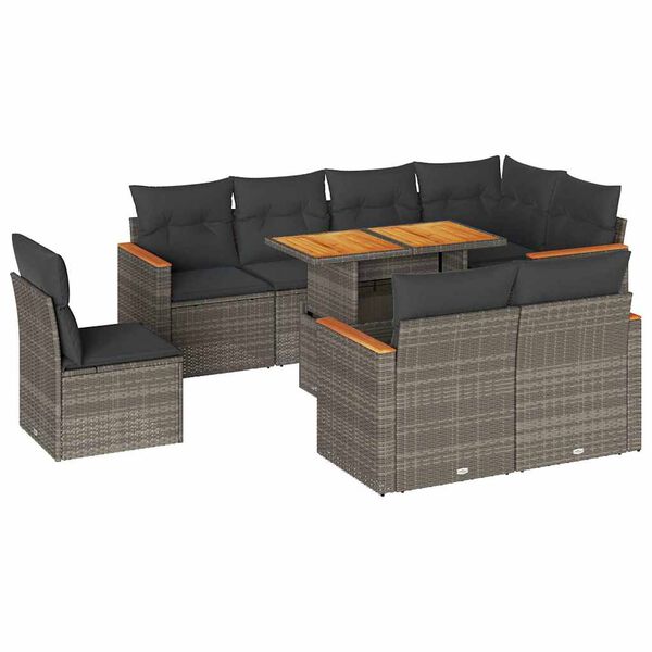 vidaXL Garden Sofa Set Grey