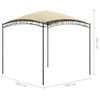 vidaXL Gazebo Taupe Steel Large Durable Gazebo Rectangular