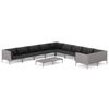 vidaXL Garden Lounge Set Dark Grey, Black