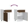 vidaXL Kitchen Base Cabinet Brown Oak Engineered Wood Medium