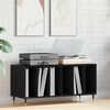 vidaXL Record Cabinet with Shelf Black Oak 39.37 x 14.96 x 18.90 in