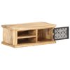 vidaXL Coffee Table Natural Mango Wood and Black Solid Mango Wood