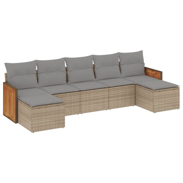 vidaXL Garden Sofa Set Beige, Light Grey