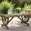 vidaXL Garden Coffee Table Burnt Wood Solid Fir Wood Medium Durable