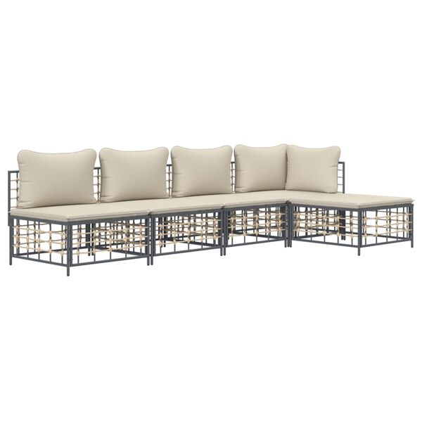 vidaXL Garden Lounge Set Anthracite