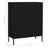 vidaXL Storage Cabinet Black Steel Medium Height-Adjustable Shelves
