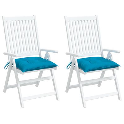 vidaXL Chair Cushions 2 pcs Light Blue 15.7"x15.7"x2.8" Oxford Fabric