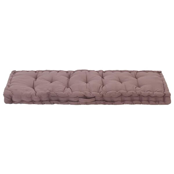 vidaXL Pallet Cushion Taupe Cotton 47.2 x 15.7 x 2.8 in