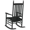 vidaXL Rocking Chair Black Solid Poplar wood Standard Rocking Chair