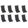 vidaXL Garden Chair Set of 8 Anthracite Solid Acacia wood Standard