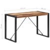 vidaXL Dining Table Brown Solid Acacia wood Industrial Dining Table
