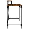 vidaXL Desk Smoked Oak Engineered Wood, Iron 39.4 x 19.7 x 35.4 in Desk