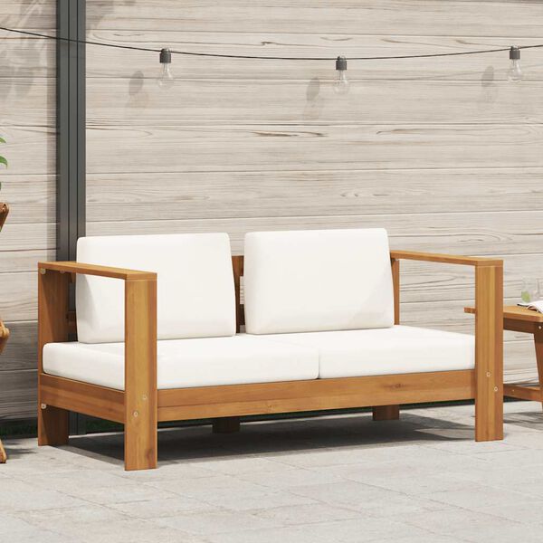 vidaXL Garden Sofa Teak look and cream