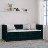 vidaXL Day Bed Black Solid pine wood Medium Convertible Day Bed