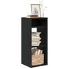 vidaXL Book Cabinet Black Engineered wood Medium Book Cabinet