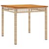 vidaXL Garden Dining Set Beige PE rattan Medium Removable Covers