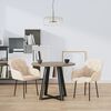 vidaXL Dining Chair Set of 2 Cream Velvet (100% polyester), metal, plywood