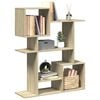 vidaXL Room Divider Bookcase Sonoma Oak Engineered Wood Medium