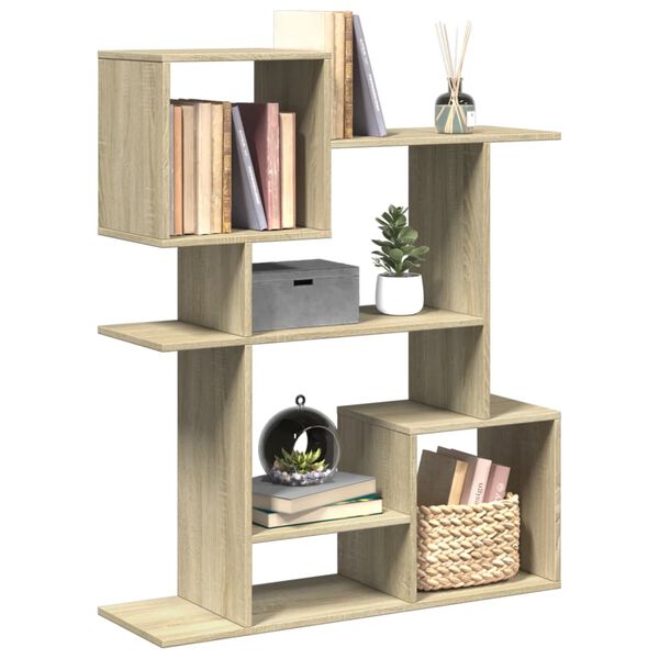 vidaXL Room Divider Bookcase Sonoma Oak Engineered Wood Medium