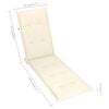 vidaXL Deck Chair Wooden Solid acacia wood, 100% polyester Large