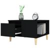vidaXL Coffee Table Black Engineered wood Small Coffee Table Square