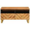 vidaXL Coffee Table Brown and Black Solid mango wood, MDF, Iron Medium