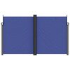 vidaXL Retractable Side Awning Blue Polyester with PU coating Large