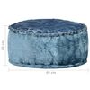 vidaXL Pouffe Blue Velvet (100% viscose) Small Pouffe Round