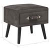 vidaXL Bedside Cabinet Grey Velvet and solid pine wood Compact