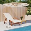 vidaXL Sun Lounger White Textilene and solid poplar wood Standard