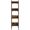 vidaXL Bookshelf Smoked Oak Engineered wood, powder-coated steel Medium