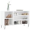 vidaXL Shoe Cabinet White Engineered wood, metal Medium Shoe Cabinet