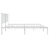 vidaXL Bed Frame White Steel Full Bed Frame Rectangular Durable