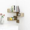 vidaXL Wall Corner Shelf Sonoma oak Engineered wood Medium Wall mounting