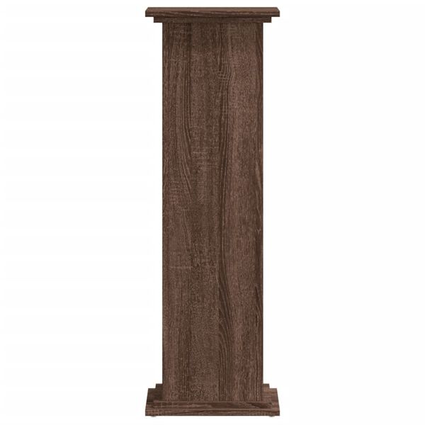 vidaXL Plant Stand Brown Oak Engineered Wood 12.9 in x 12.9 in x 39.4 in