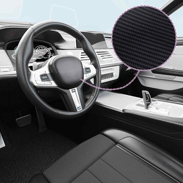 vidaXL Car Films 2 pcs 3D Black 39.4x59.1"+19.7x59.1"