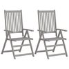 vidaXL Patio Reclining Chairs 4 pcs with Cushions Solid Acacia Wood