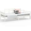 vidaXL Day Bed White Solid pine wood, plywood Single