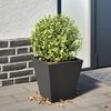 vidaXL Garden Planter Black Cold-rolled steel Ample space for soil