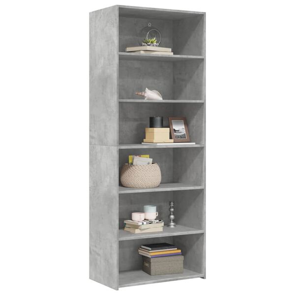 vidaXL Highboard Concrete grey Engineered wood Tall Highboard
