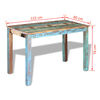 vidaXL Dining Table Multicolor Solid reclaimed wood 45.3 x 23.6 x 29.9 in