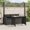 vidaXL Garden Dining Set Black