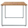 vidaXL Garden Table Brown Solid Acacia wood, Powder-coated metal
