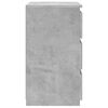 vidaXL Bed Cabinet Concrete grey Engineered wood Medium Bed Cabinet
