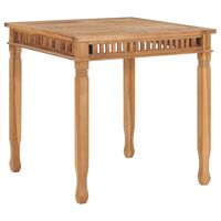 vidaXL Patio Dining Table 31.5"x31.5"x31.5" Solid Teak Wood
