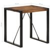 vidaXL Dining Table Acacia wood finish, Black legs Solid Acacia wood